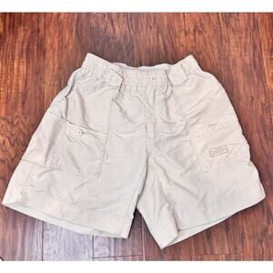 Aftco American Fishing Tackle Co Active Shorts khaki tan 32 Nylon Performance